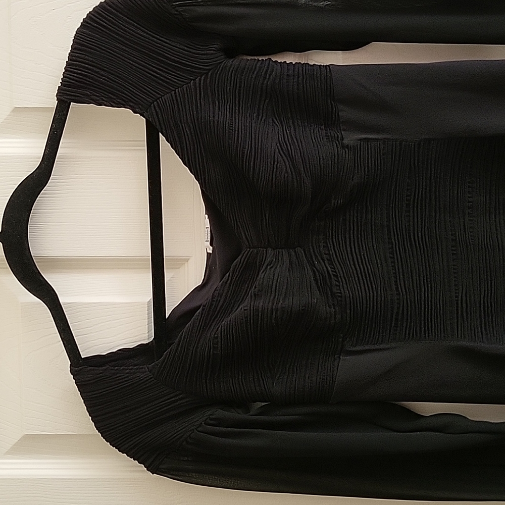 Wolford women's spandex black dress, with see thru sleeves, size S. Black - Picture 2 of 15